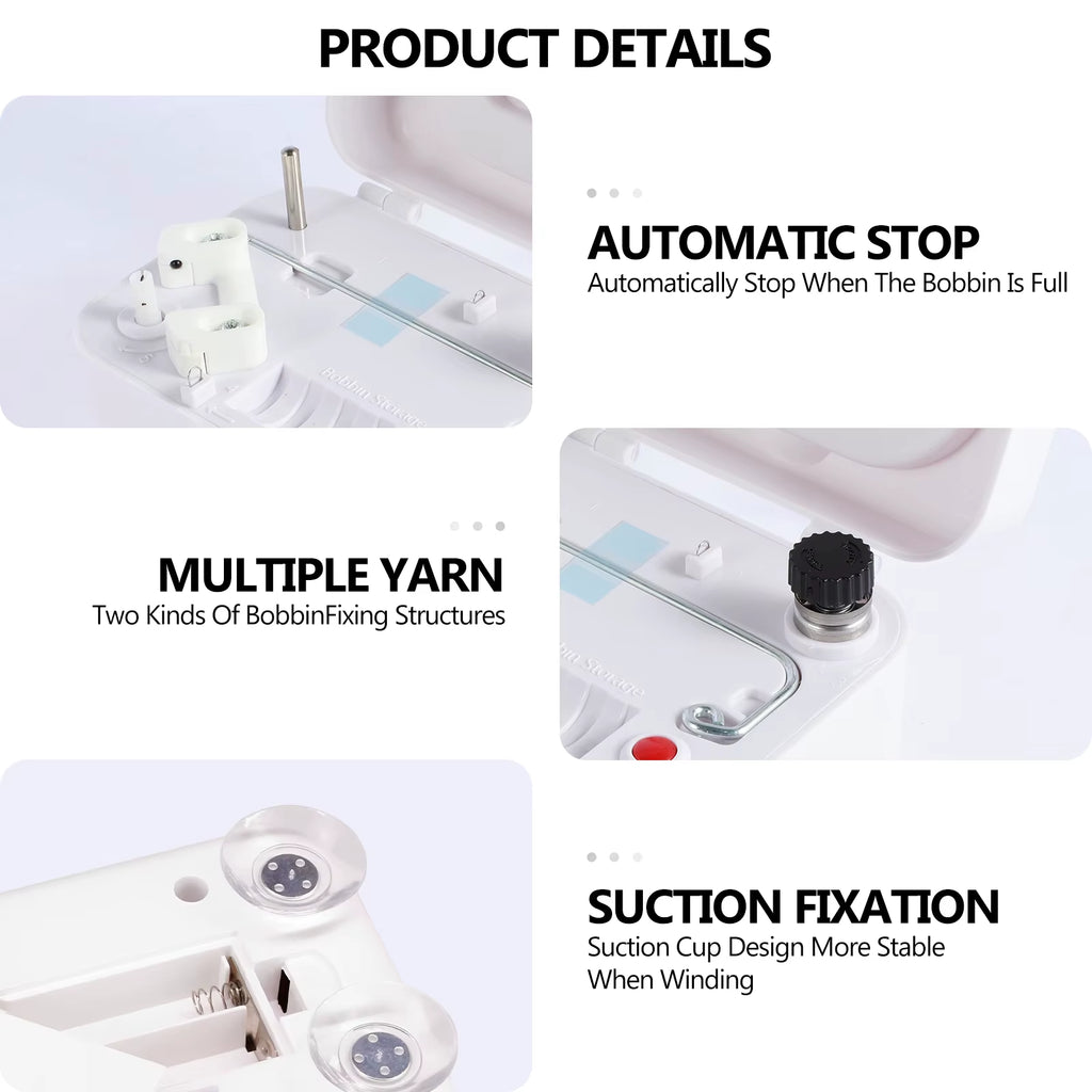 Portable Electric Bobbin Winder With Auto Stop and Thread Stand – image 6