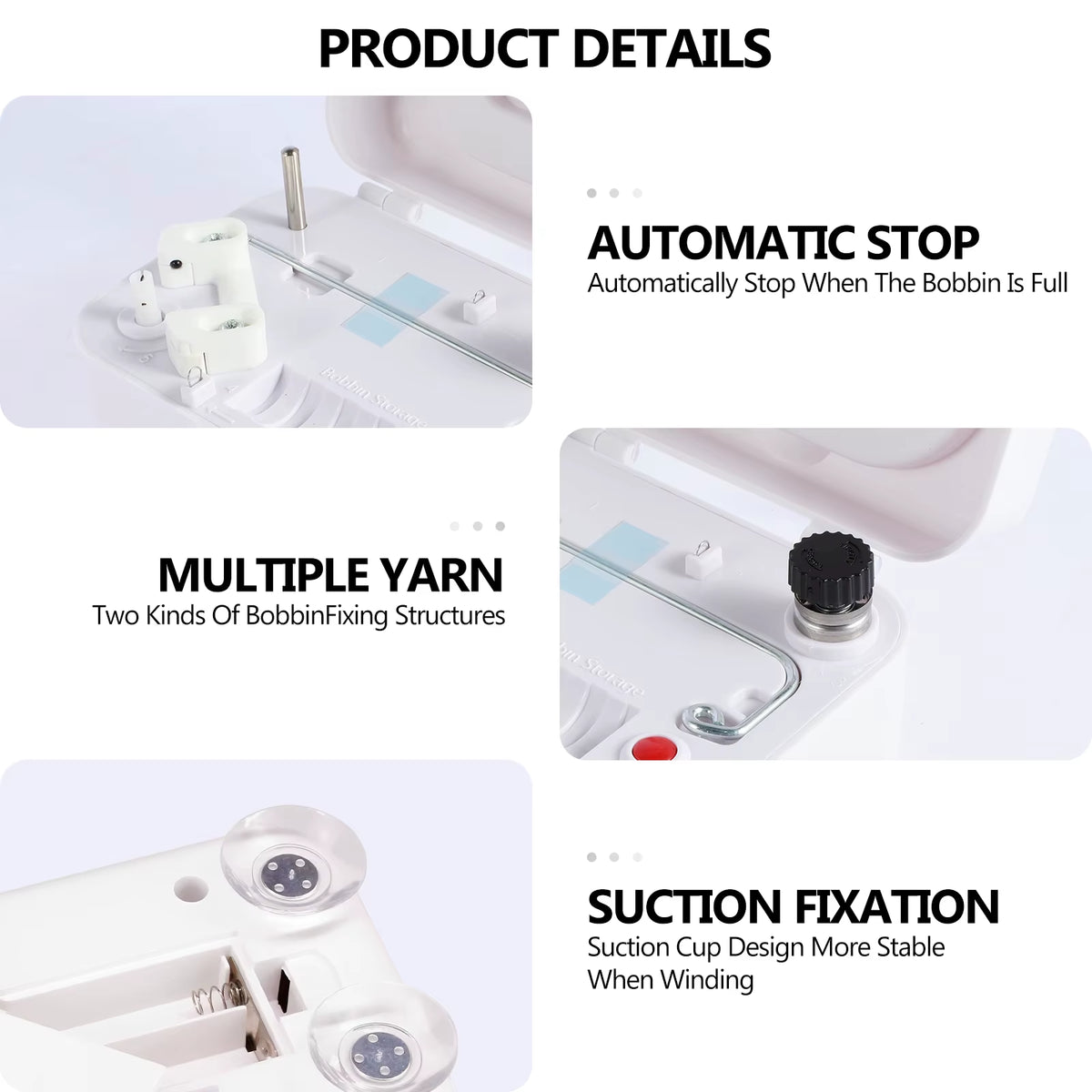 Portable Electric Bobbin Winder With Auto Stop and Thread Stand – image 6