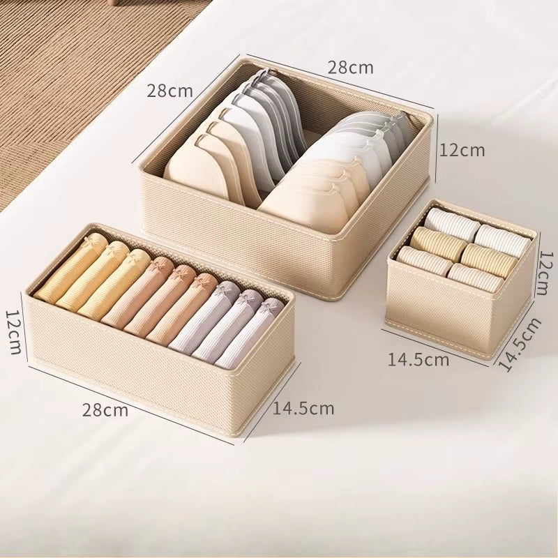 Clothes Storage Boxes – 3-Piece Foldable Drawer Organizers – image 8