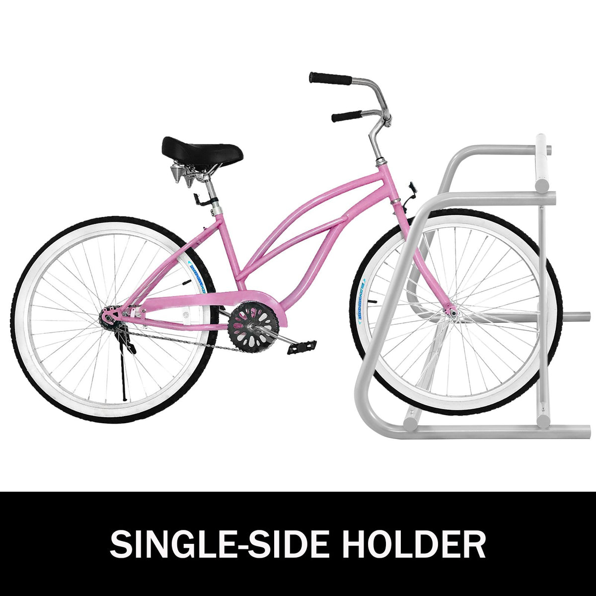 9 Bike Floor Bike Rack Galvanized Steel Grid Bicycle Parking Stand