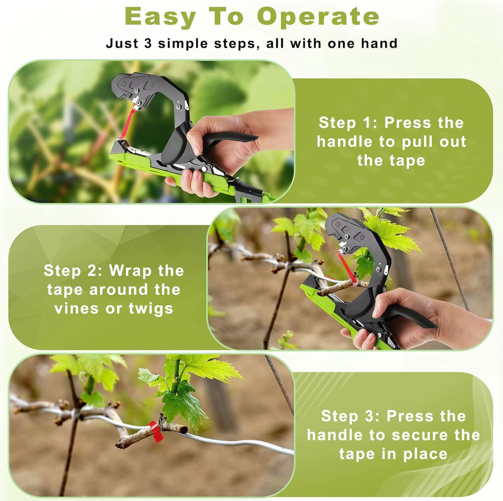 Garden Tying Tool for Tomatoes and Vines, Plant Tape Binding Gun – image 6