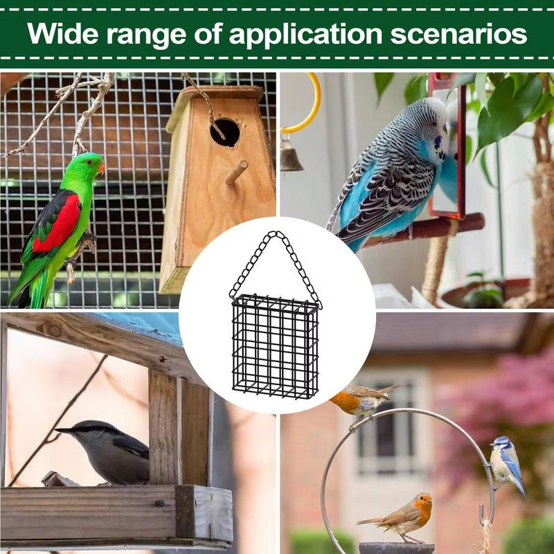 Suet Bird Feeder, Metal Cage with Hanging Chain – image 6