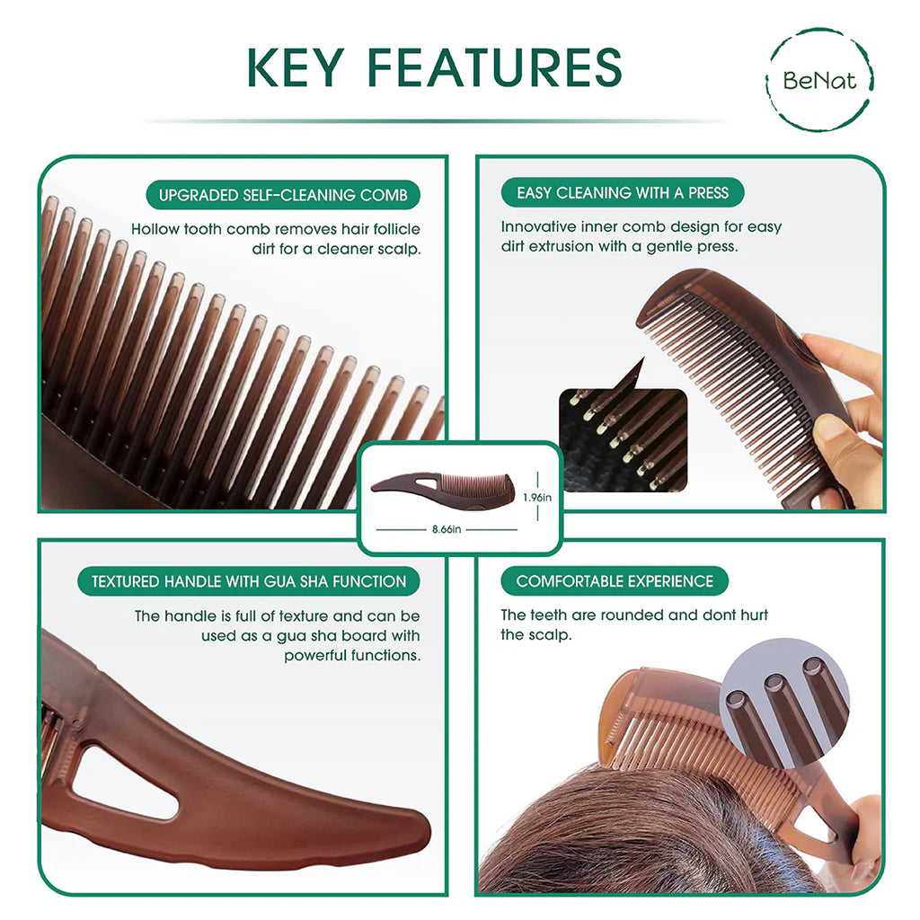 Scalp Comb – Self-Cleaning Dandruff Comb – image 3