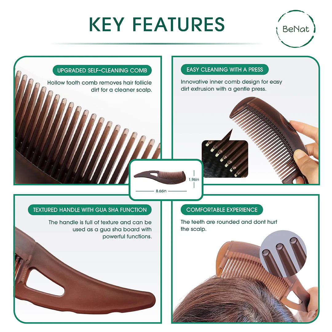 Scalp Comb – Self-Cleaning Dandruff Comb – image 3