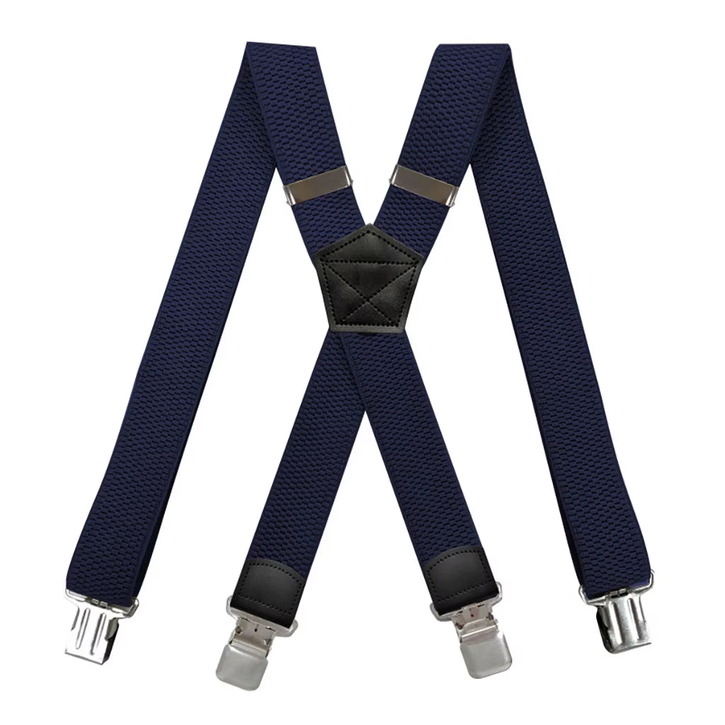 Work Suspenders for Men, X-Back with 4 Metal Clips, Adjustable – image 11