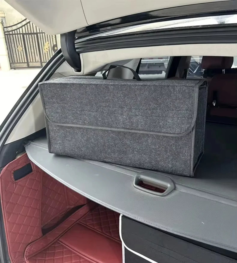 Soft Felt Car Trunk Storage Box with Dividers – image 5