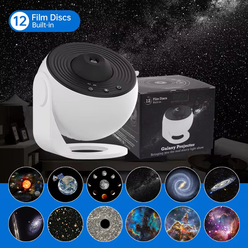 Starry Sky Galaxy Projector - 360 Degree Rotating Planetarium Night Light