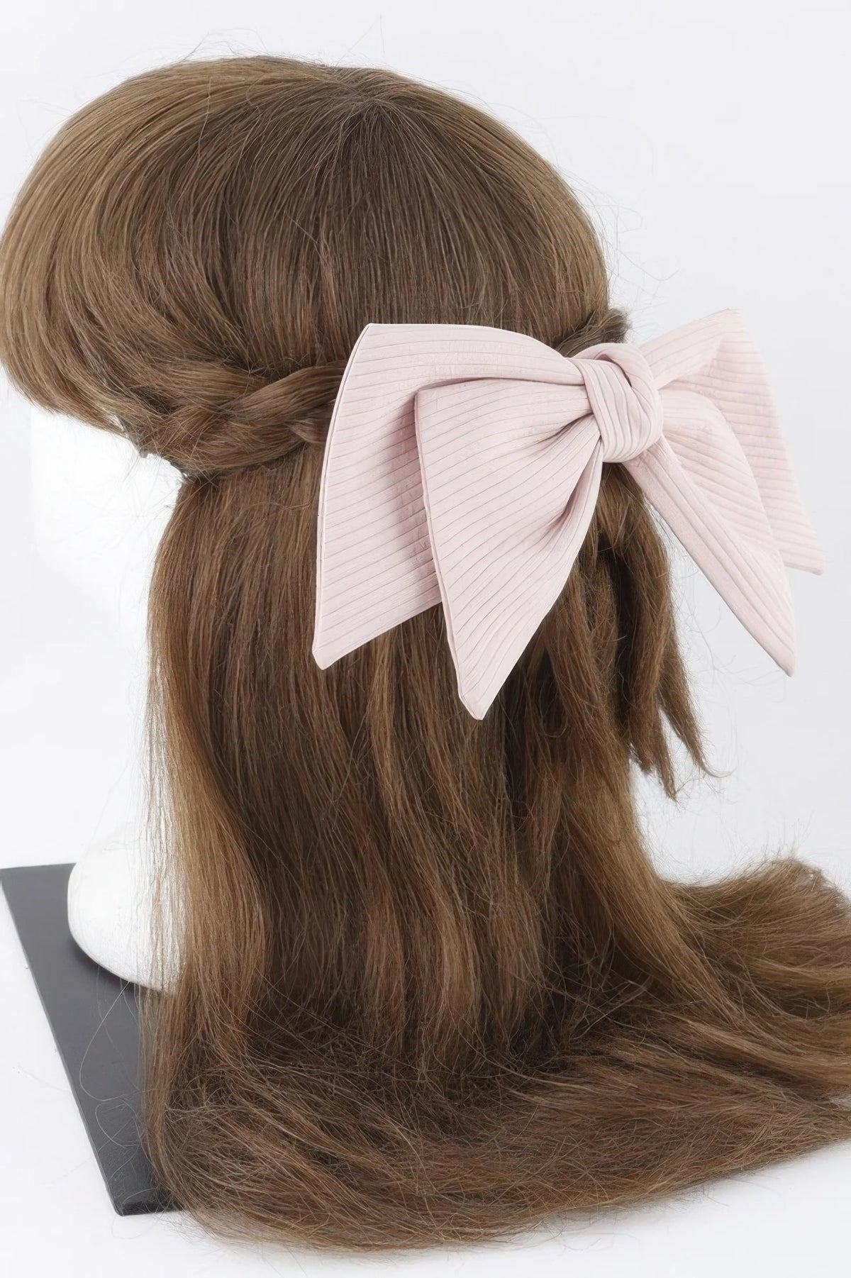 Hair Clip, Lined Ribbon Bow – image 2