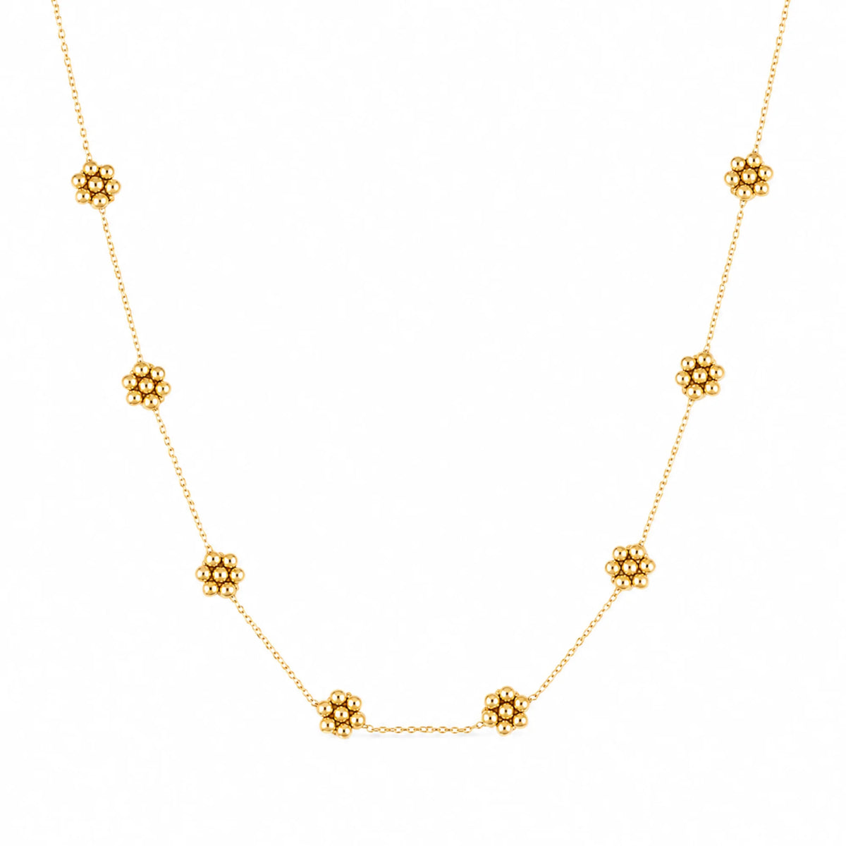 Dainty Flower Necklace - Waterproof 18K Gold Plated Stainless Steel