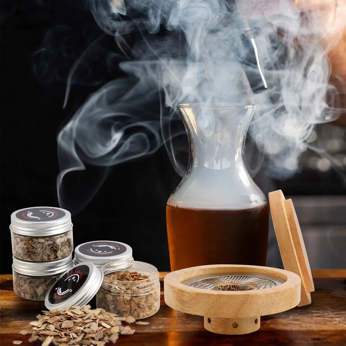 Cocktail Smoker Kit - Oak Whiskey Smoke Top with 4 Wood Chip Flavors – image 6