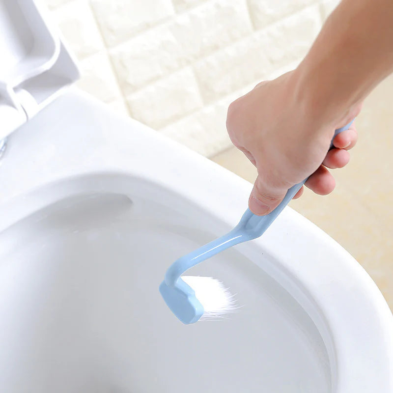 Toilet Rim Brush Curved Long Handle Under-Rim Cleaner – image 9