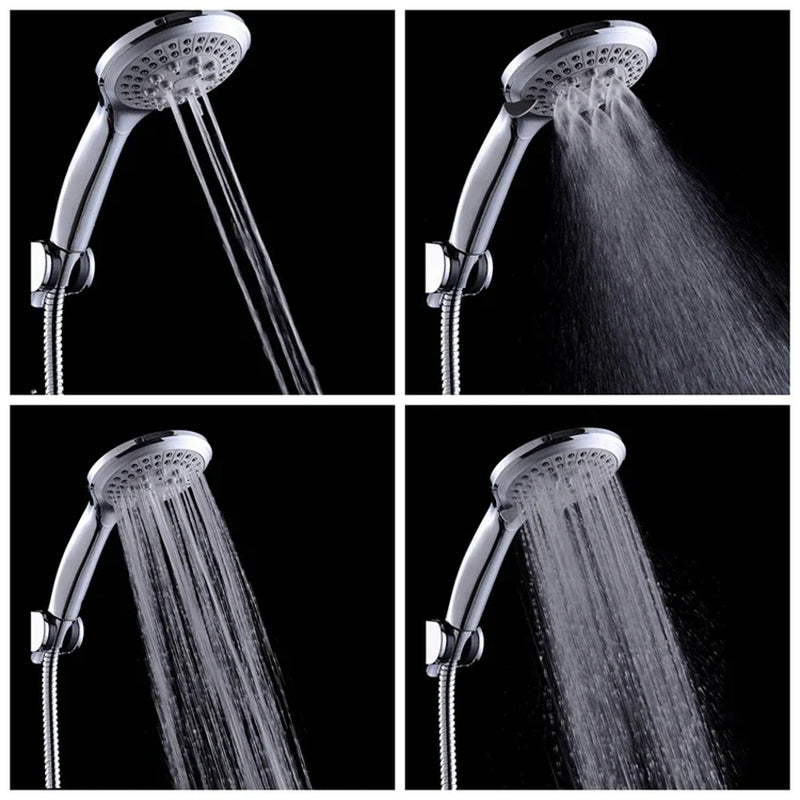 Handheld Shower Head - 5-Setting High Pressure Sprayer, 5 ft Hose – image 14