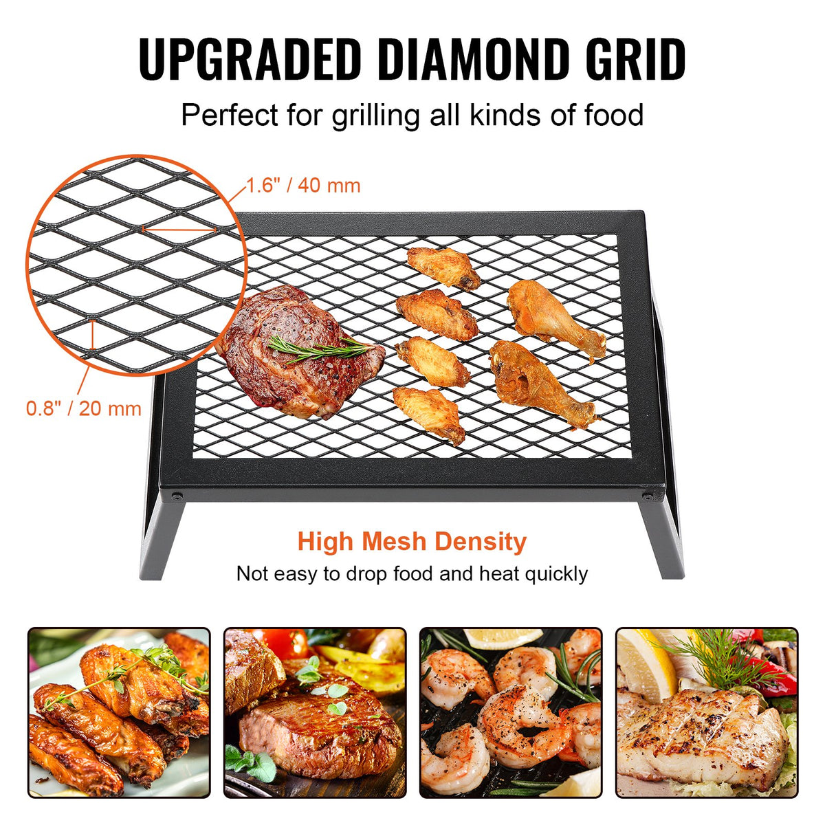 Folding Campfire Grill Grate 18 Inch with Legs and Carry Bag – image 6