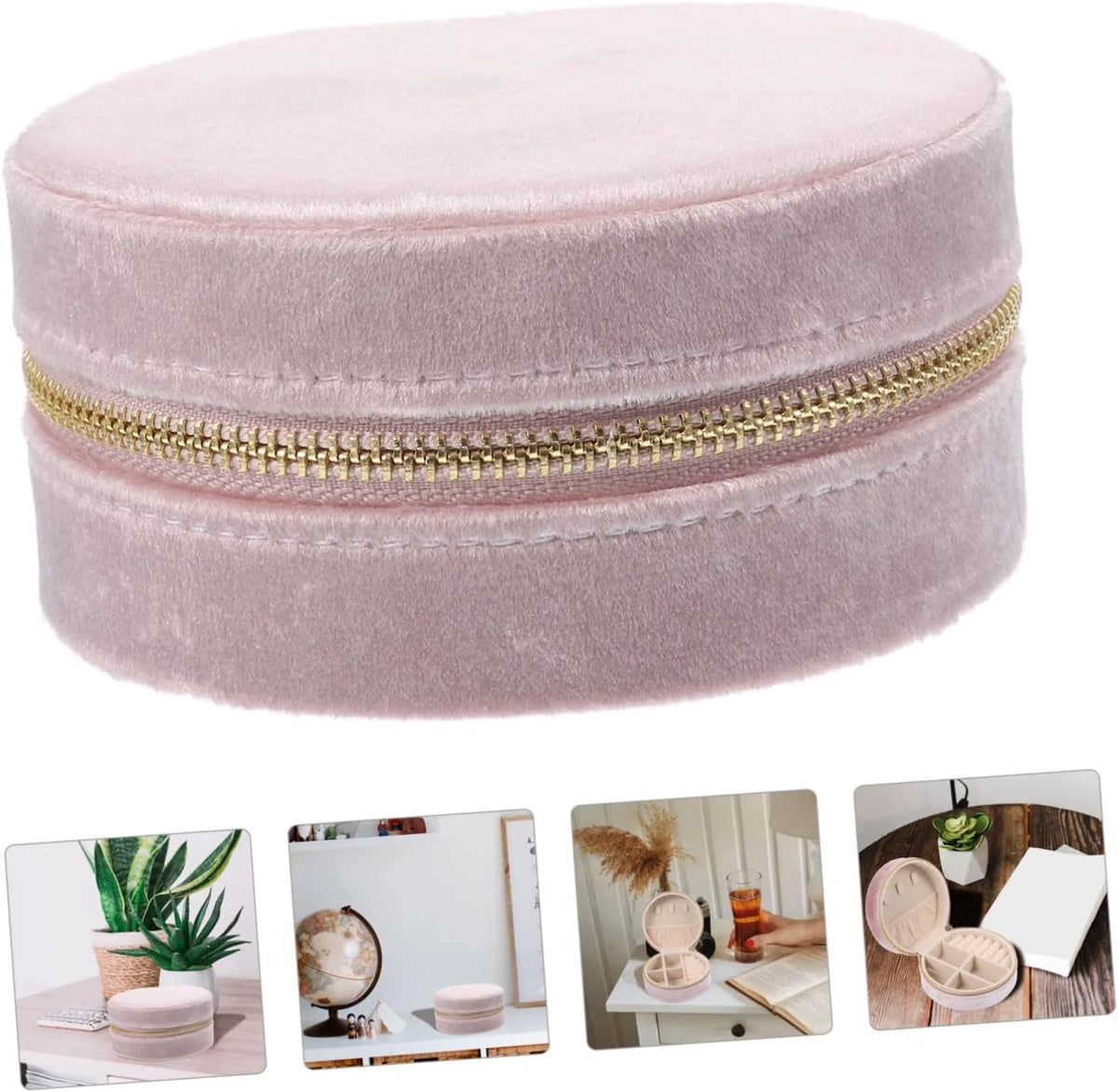 Travel Jewelry Box – Pink Portable Case for Rings & Earrings – image 8