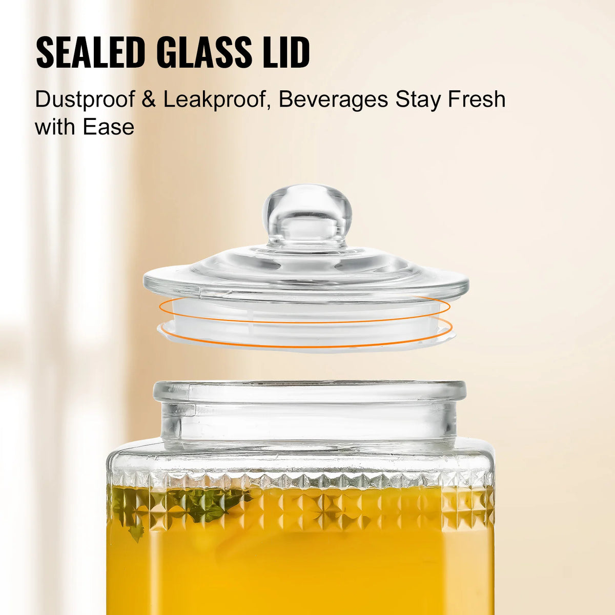 Set of 2 Glass 1.5 Gallon Punch Jars with Stand and Steel Taps – image 5