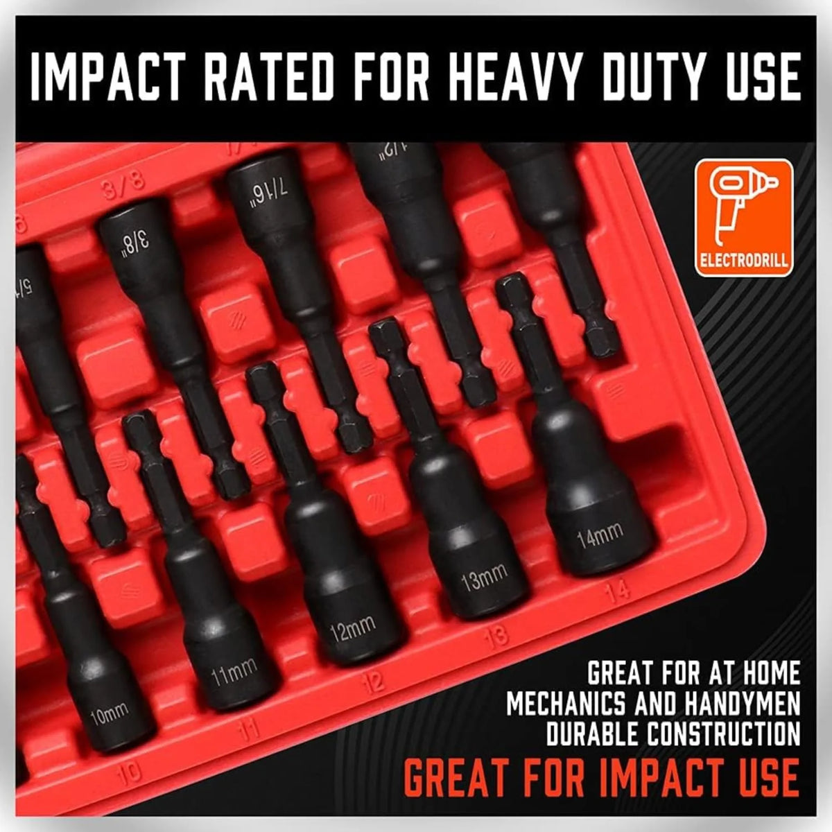 Screwdriver Bit and Nut Driver Set, 244-Piece SAE and Metric – image 2