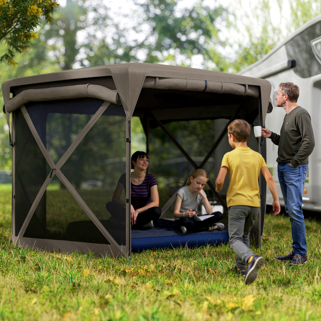 Pop Up Gazebo Screen Tent 11 x 11 ft with Removable Roof – image 4
