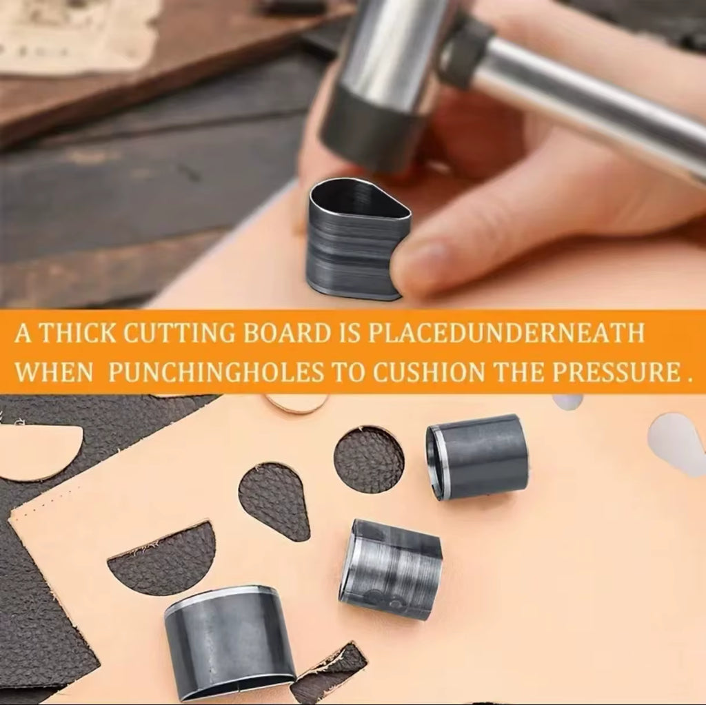 Hollow Punch Set 52-Piece, Leather Craft Hole Punch Tools with Box – image 5