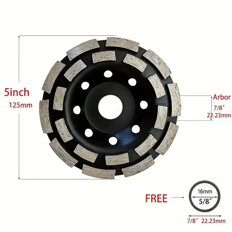Construction Diamond Cup Grinding Wheel 4 in - Double Row Concrete Disc – image 8