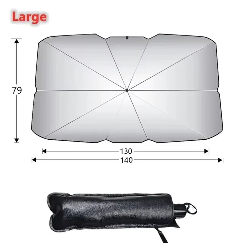 Car Windshield Sun Shade Umbrella – Foldable Interior Parasol – image 8
