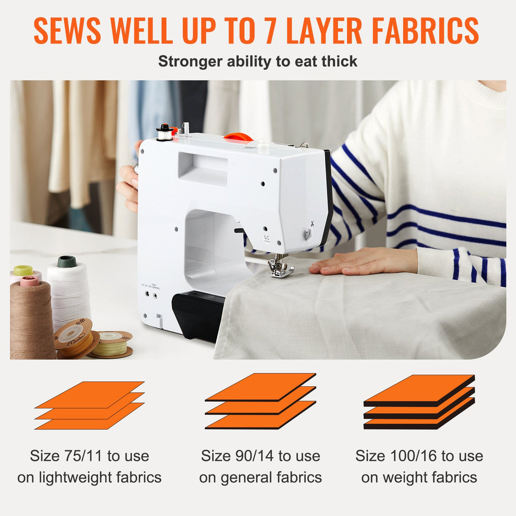 Portable Sewing Machine, 38 Stitches, Extension Table and Foot Pedal – image 5