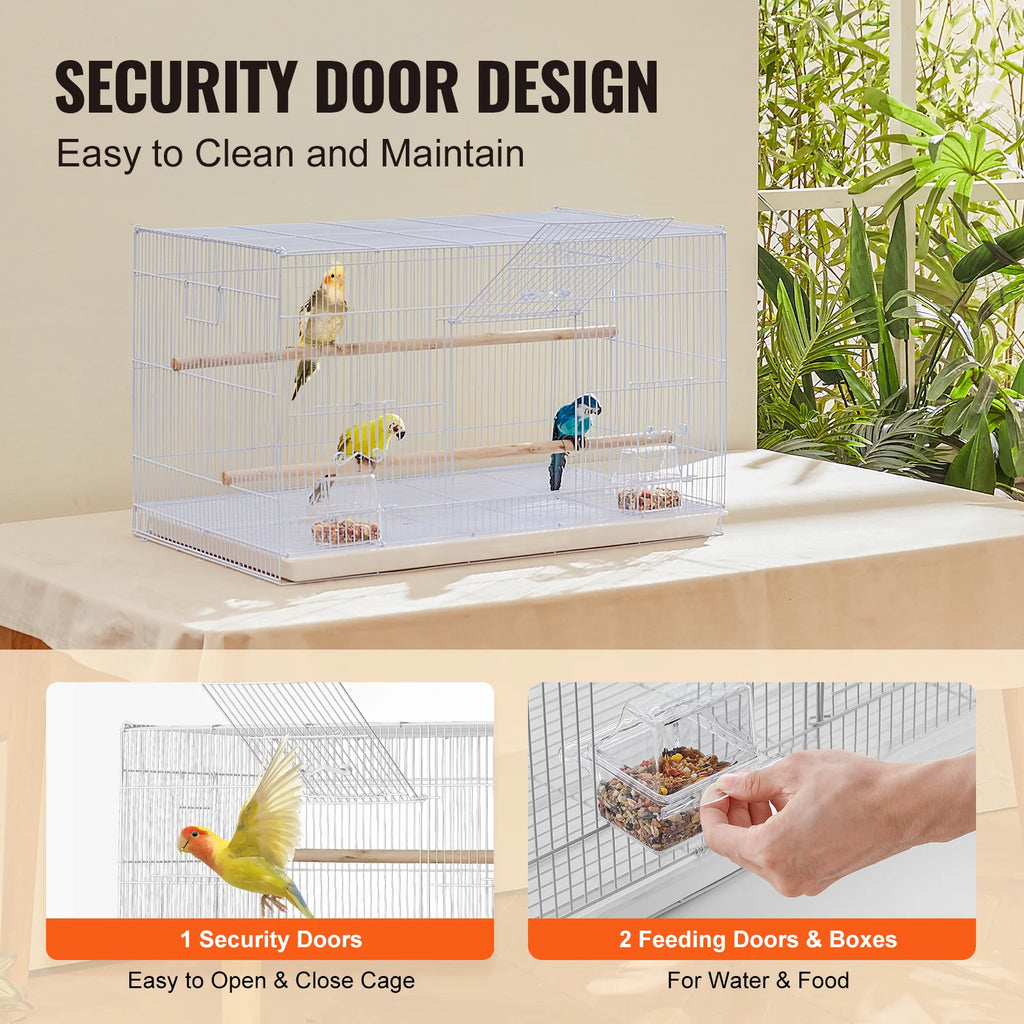 Flight Bird Cage 30 in, Stackable Carbon Steel Cage for Small Birds – image 4