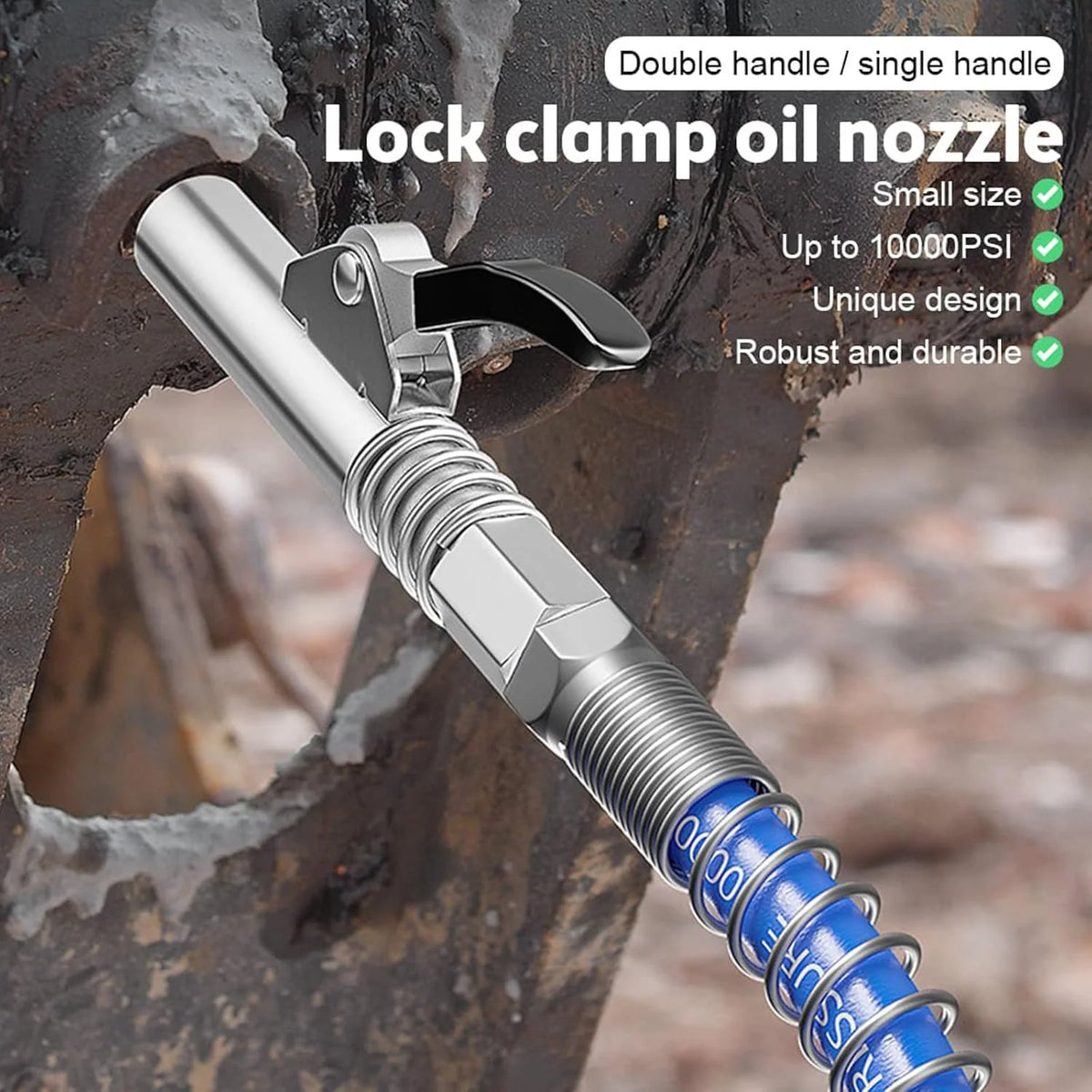 Grease Gun Coupler – 2 Pack High Pressure Quick Release Tips – image 2