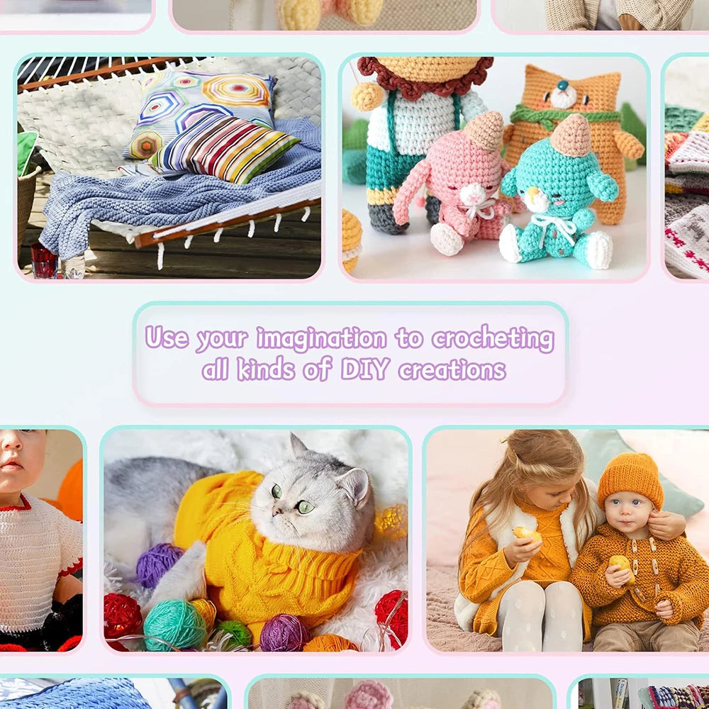 Crochet Hook Set 8-Piece Ergonomic Soft Grip 2.5-6mm – image 5