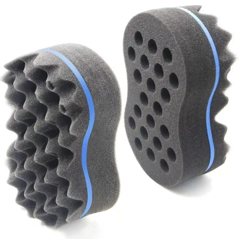 Double-Sided Curl Sponge Brush for Twists & Waves – image 2