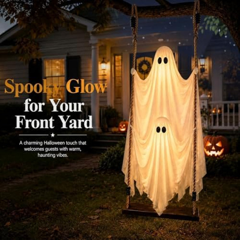 Hanging Ghost Halloween Decorations 5ft Swinging Ghost Set – image 2