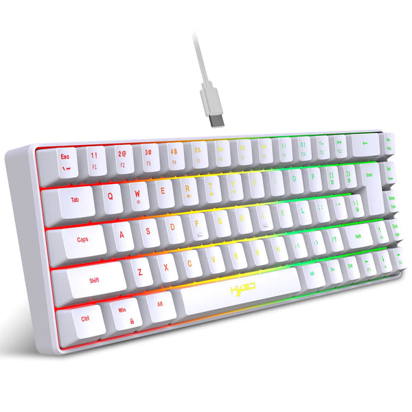 Mini Mechanical Keyboard – 61-Key Wired RGB Backlit Keyboard