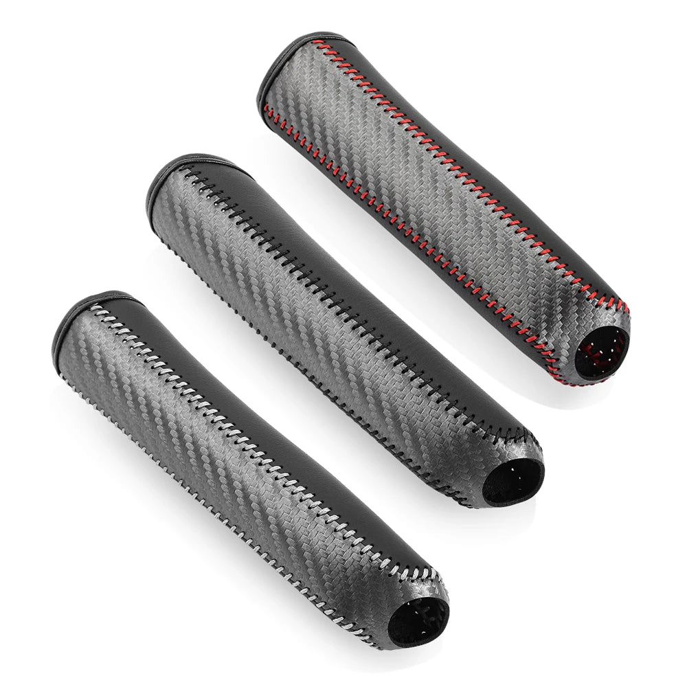 Handbrake Cover – Carbon Fiber Pattern PU Leather Sleeve – image 3