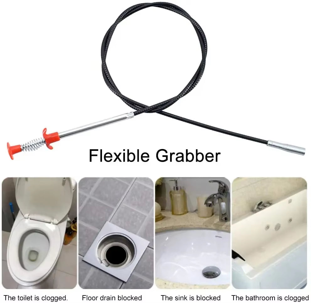 Drain Clog Remover Tool - Flexible Claw Grabber, 60-200cm – image 7