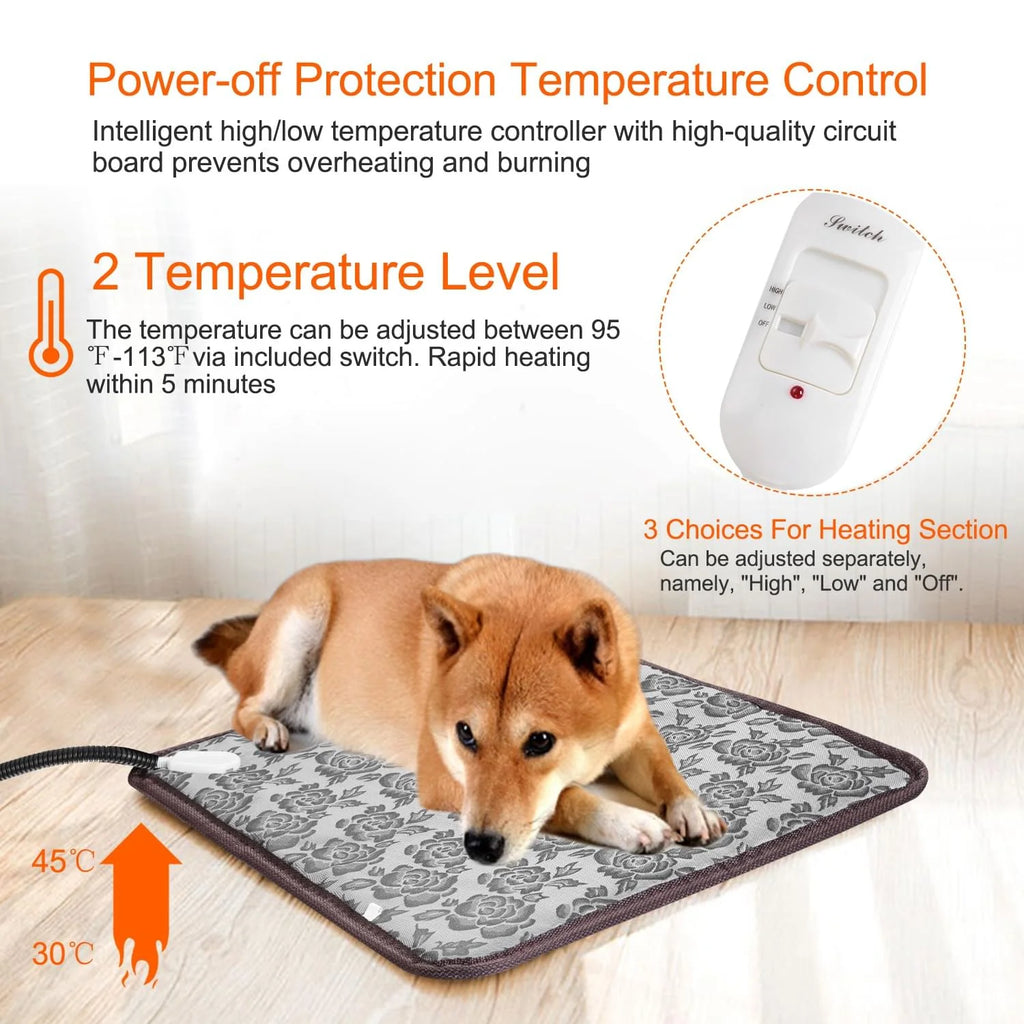 Pet Heating Pad, Waterproof Electric Warming Mat with Chew-Proof Cord – image 7