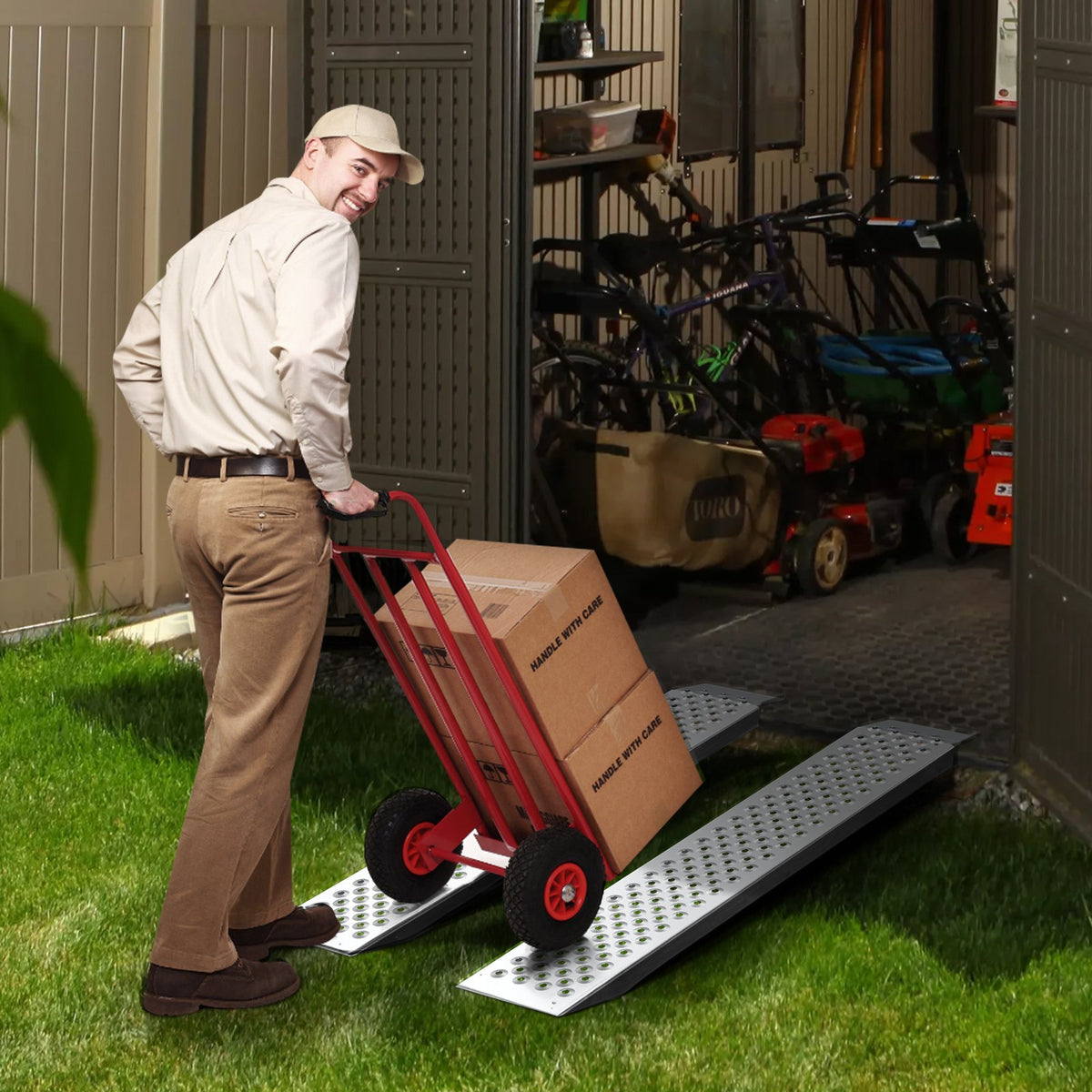 Aluminum Loading Ramps 47.2 x 8.5 in, 880 lb Capacity, 2 Pack – image 2