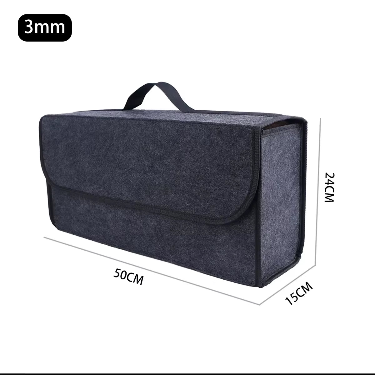 Felt Car Trunk Storage Box – Collapsible Organizer Bin – image 9