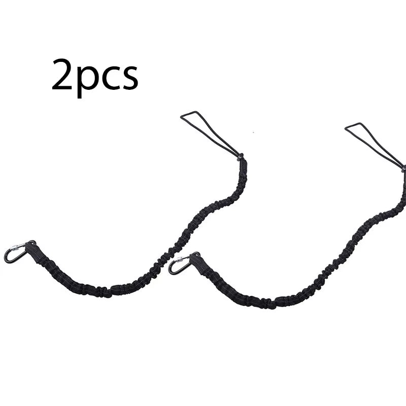 Oilfield Tool Lanyard Bungee Tether with Carabiner, 31 In