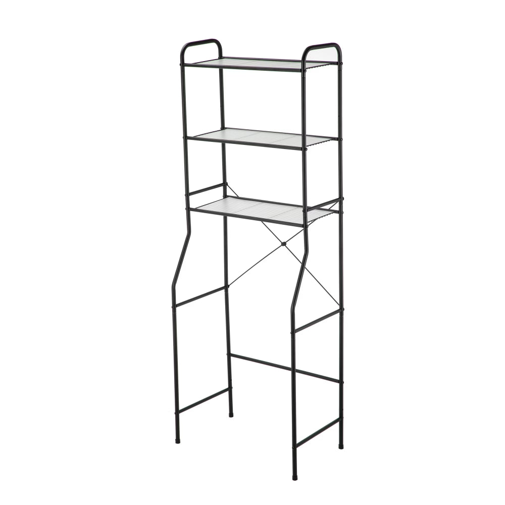 Over the Toilet Storage Rack, 3-Shelf Steel, Matte Black – image 2