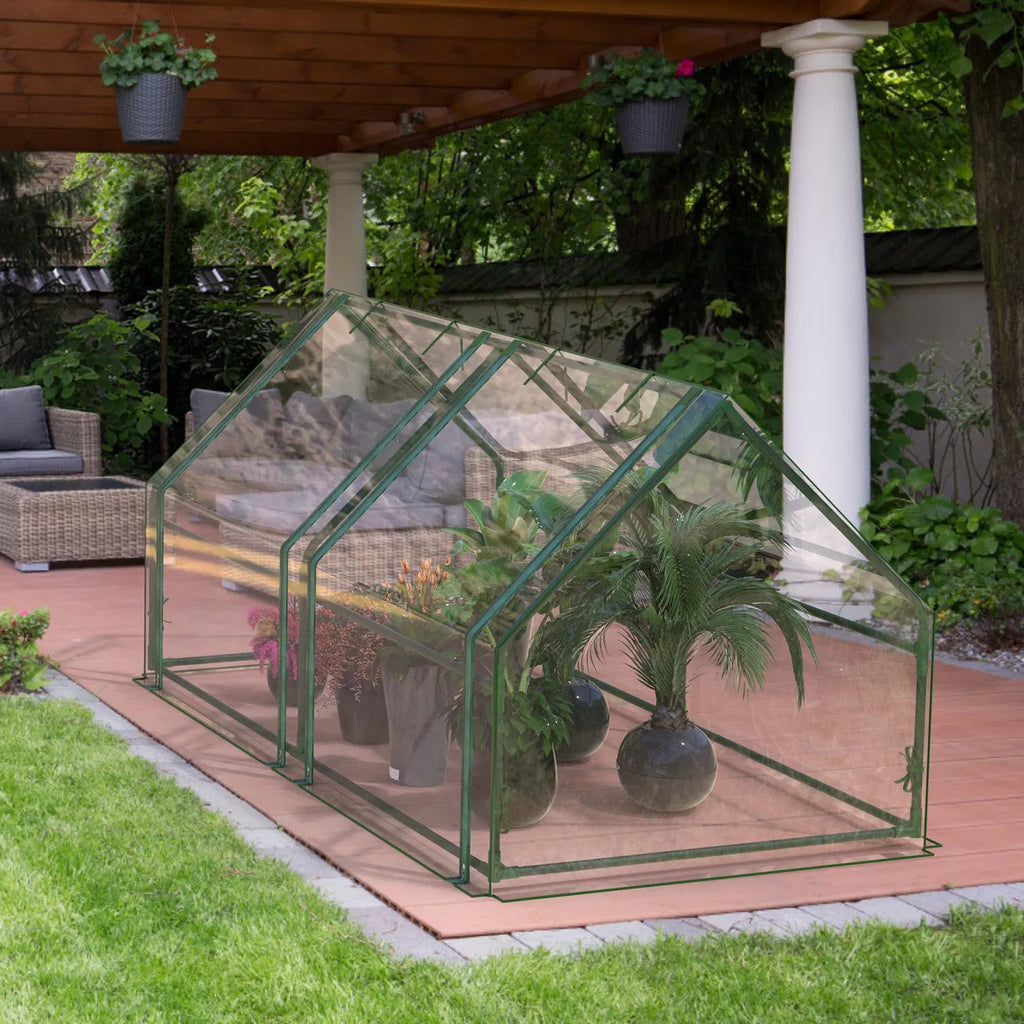 Portable Mini Greenhouse with Zipper Doors, 70.9 x 33.5 x 37.4 in – image 4