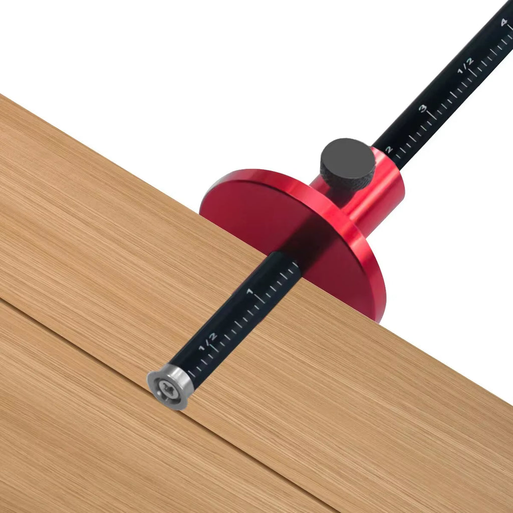 Wheel Marking Gauge, Aluminum Woodworking Scriber with Inch/mm Scale – image 3