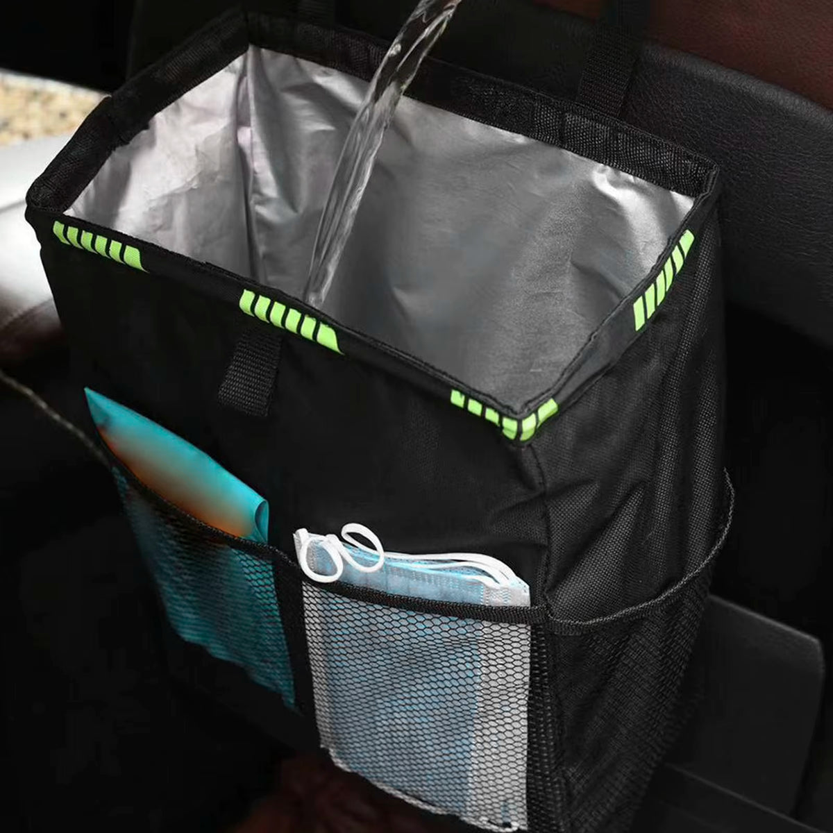 Car Trash Can – Waterproof Hanging Foldable Bin – image 4