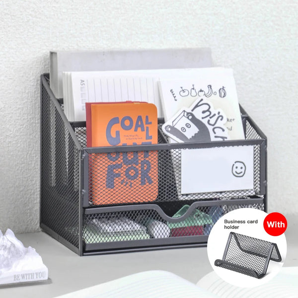 Desk Organizer with Drawer and Pen Holder