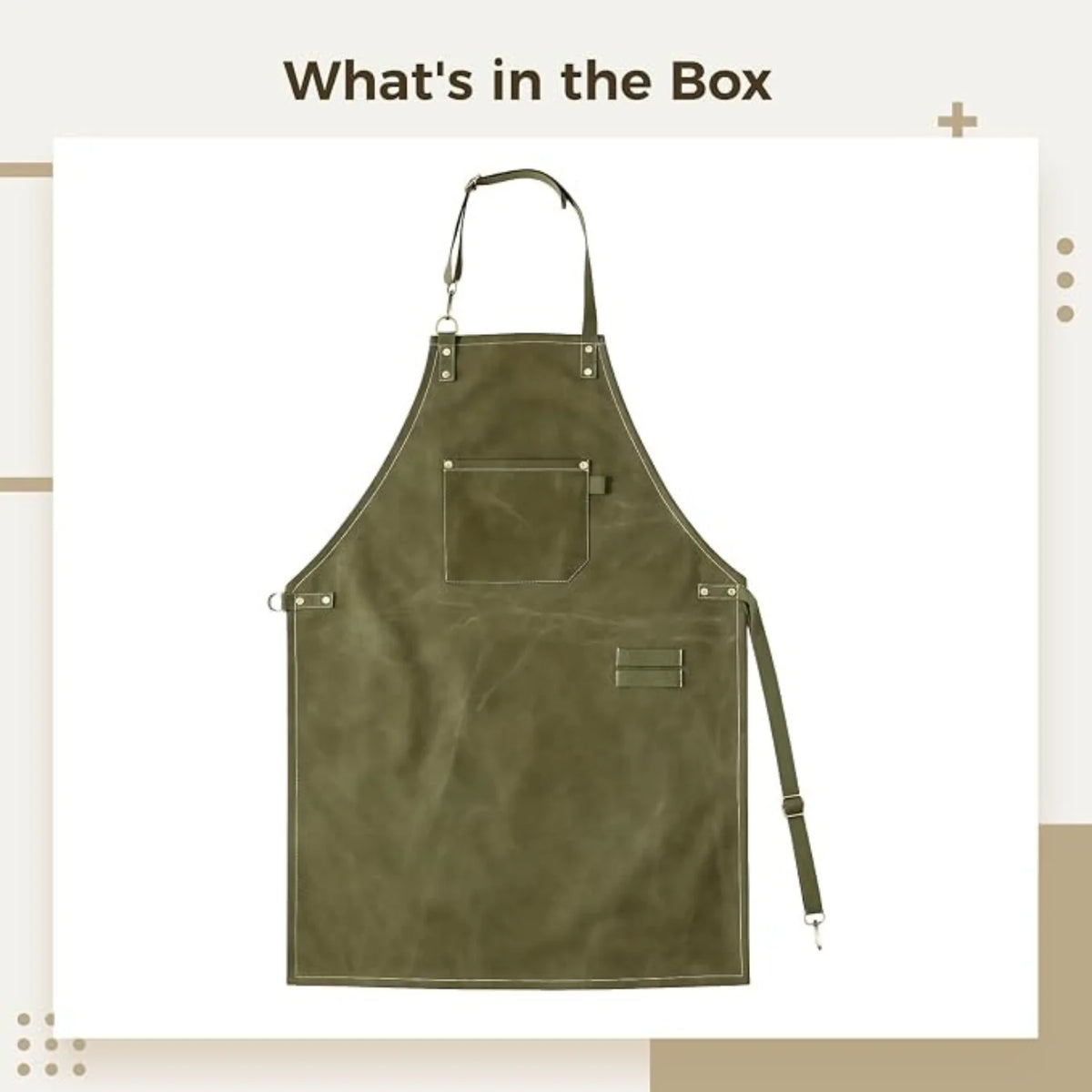 Work Apron Canvas No-Tie with Quick-Release Buckles and Tool Pockets