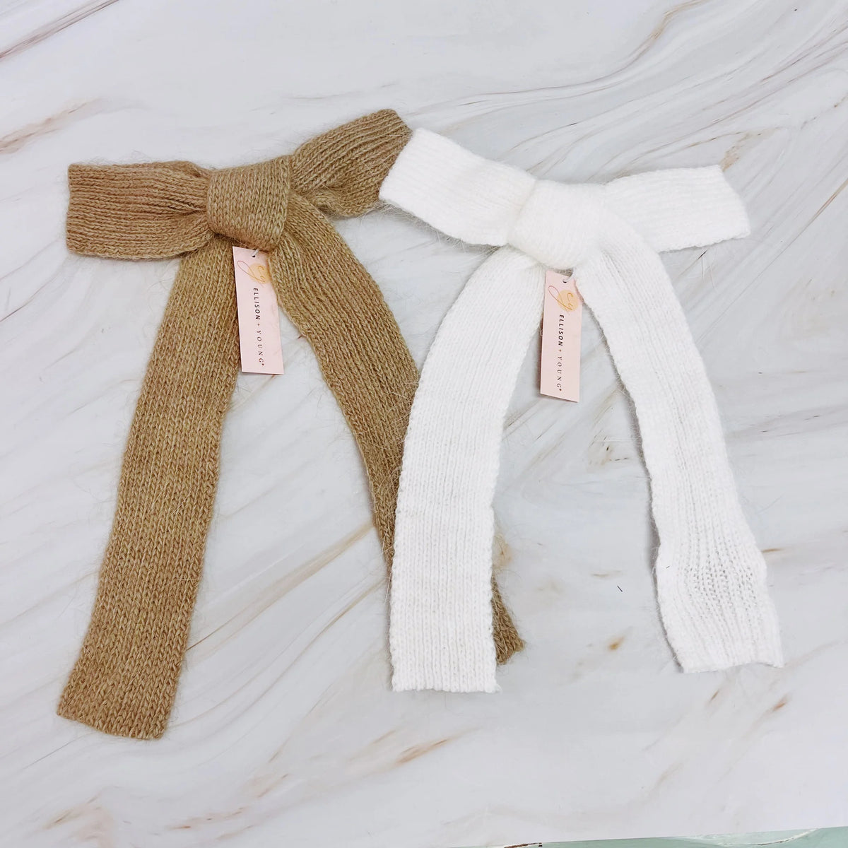 Hair Clip, Yarn Bow Preppy Style – image 7