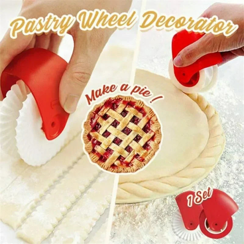 Pastry Lattice Cutter – Pie Crust Wheel Roller for Baking – image 3