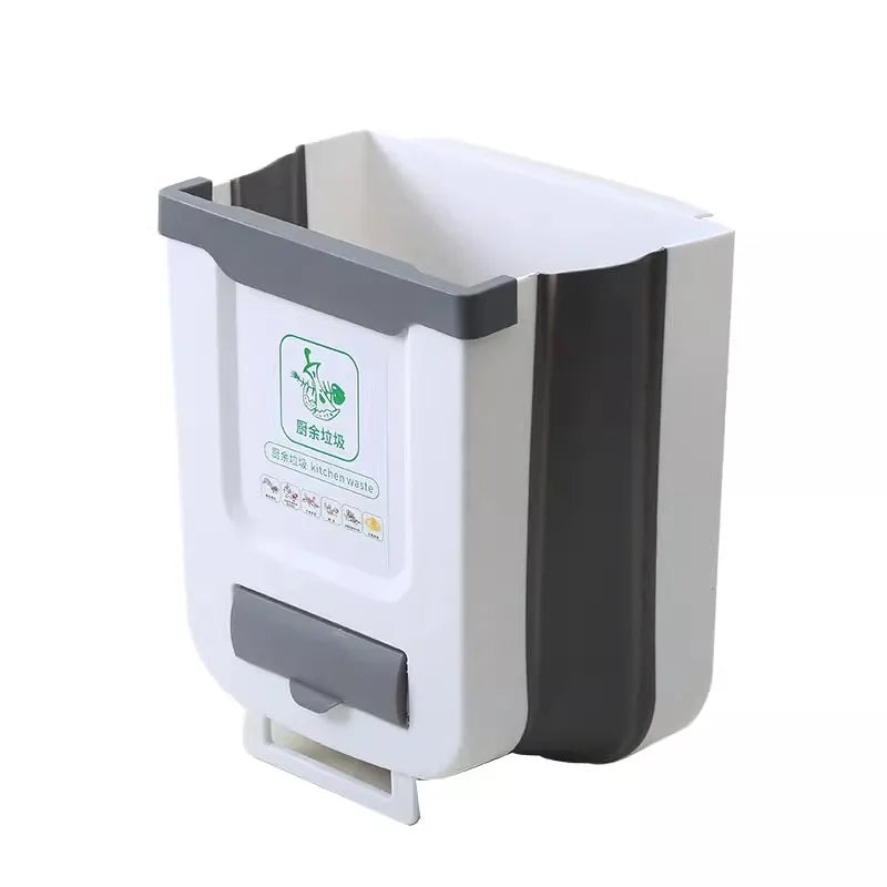 Collapsible Hanging Trash Can – Cabinet Door Kitchen Bin – image 6