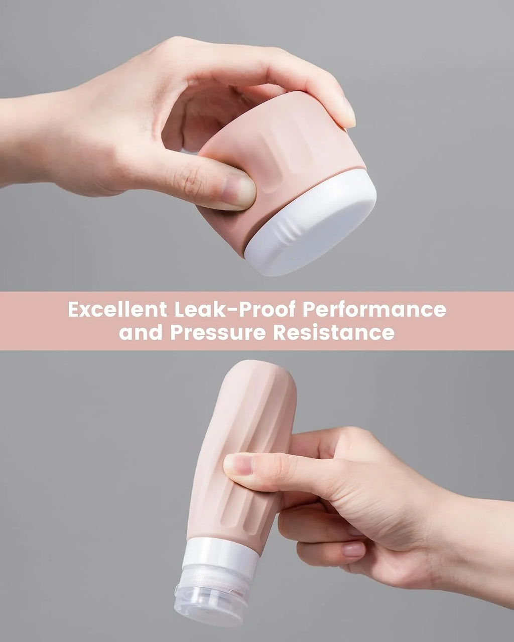 Silicone Travel Bottles 8-Pack, 3 oz Squeeze Bottles & Jars – image 6