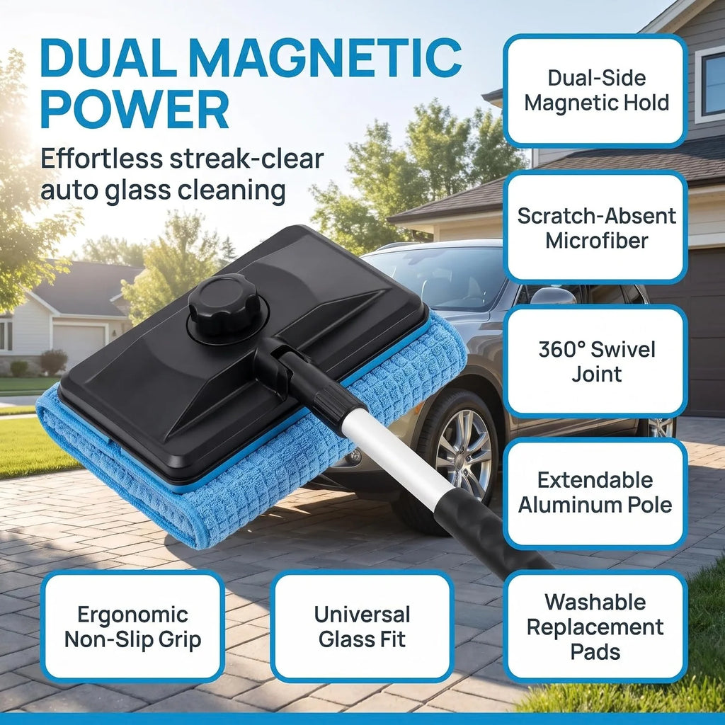 Magnetic Windshield Cleaner – Double-Sided Car Glass Cleaning Tool – image 5