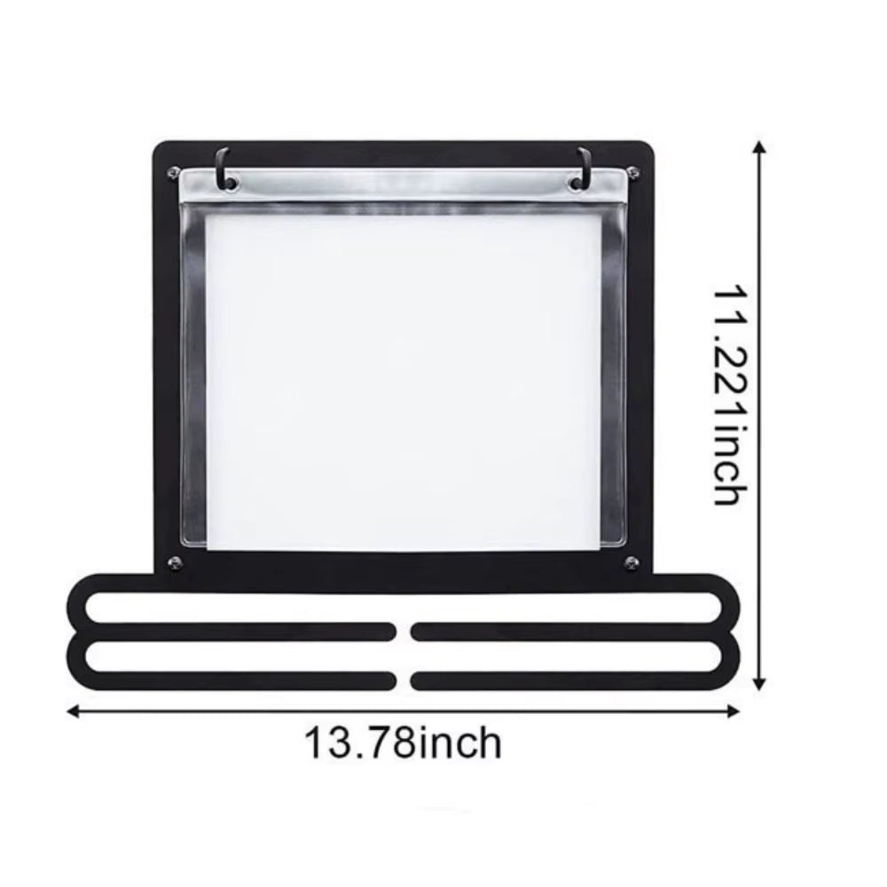 Wall Mounted Medal Hanger and Race Bib Display Rack, Black Iron – image 4