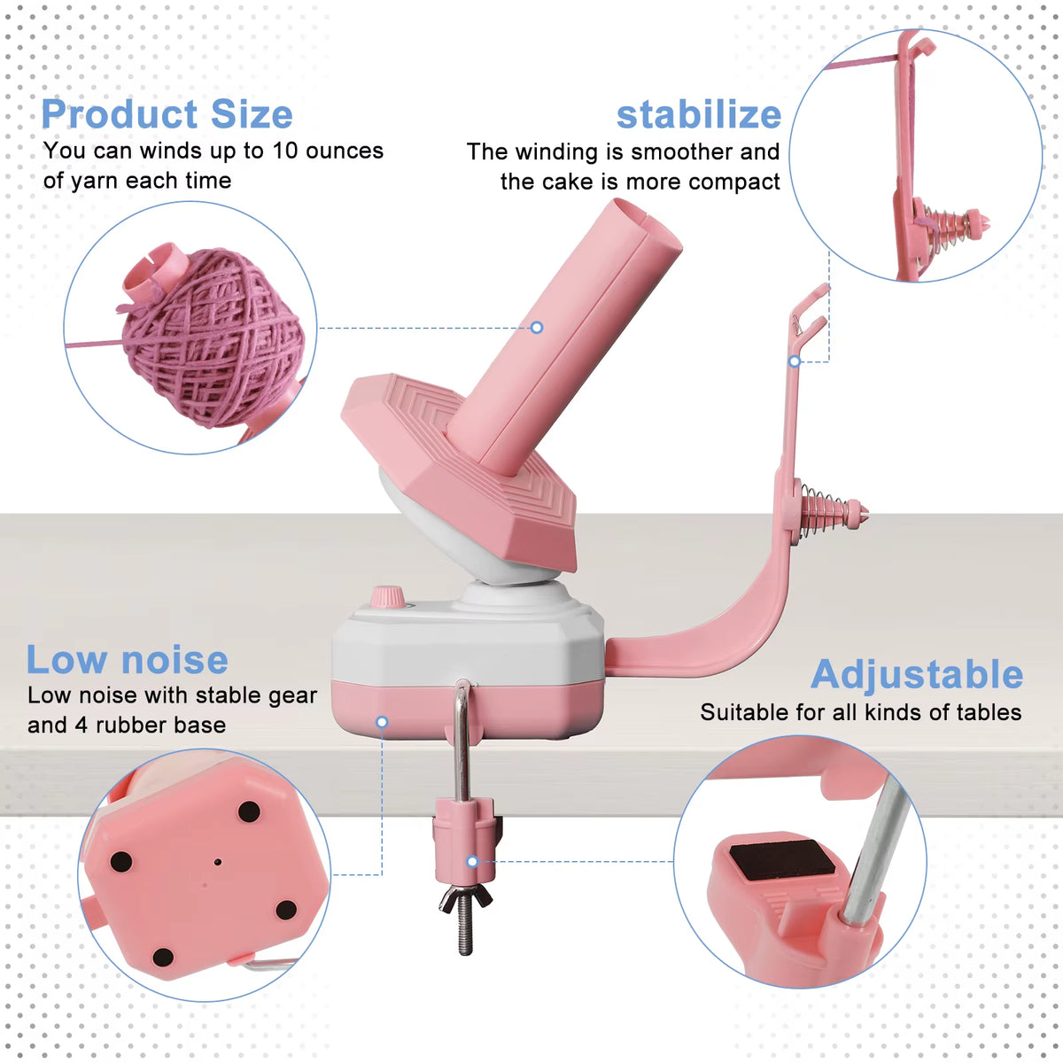 Electric Yarn Ball Winder With Stepless Speed Control – image 5